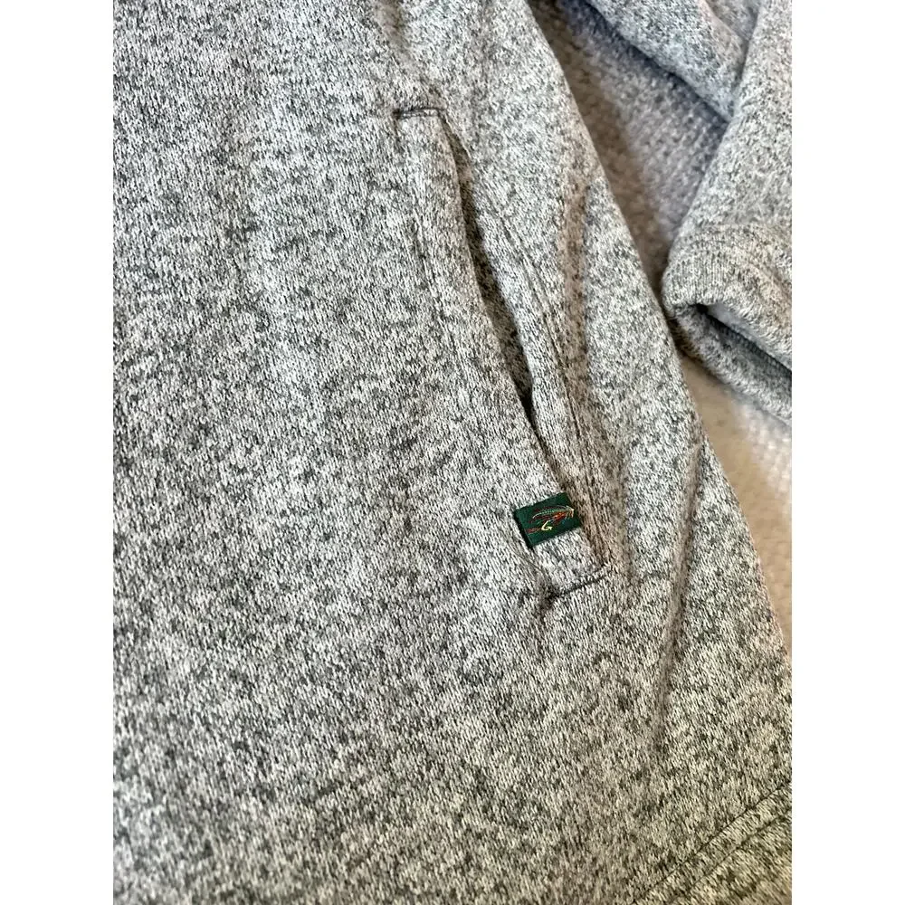 Orvis Men's Fleece Lined Quarter Zip Pullover Heather Gray Size Large Outdoors - Picture 9 of 12